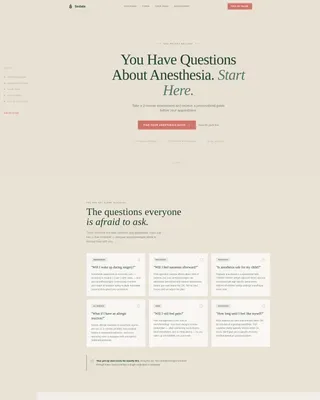 Specialist Anesthesiologist Appointment Booking Website Template