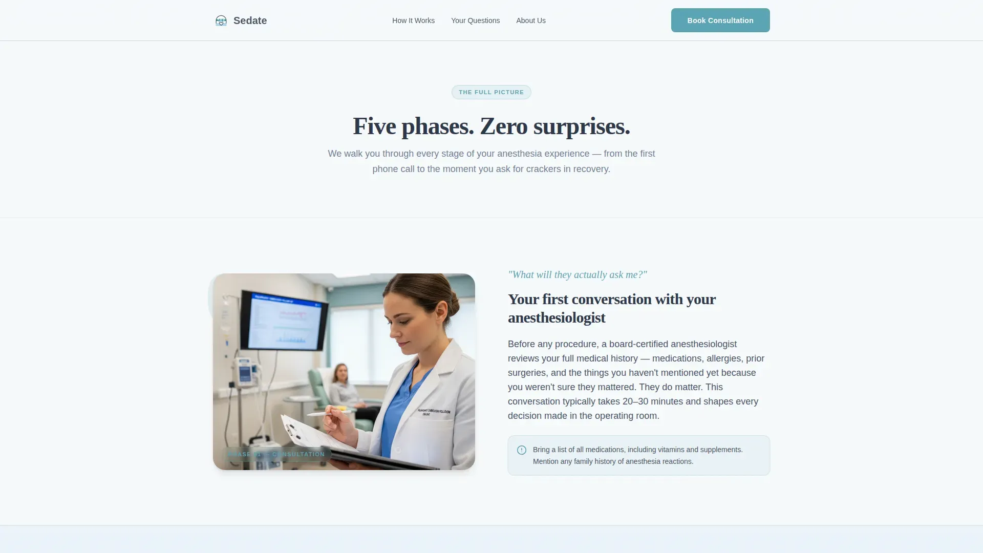 Advanced Anesthesiologist Appointment Booking Website Template