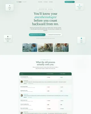 Specialist Anesthesiologist Reviews & Social Proof Website Template