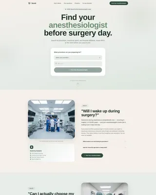 Anesthesiologist FAQ & Common Questions Website Template