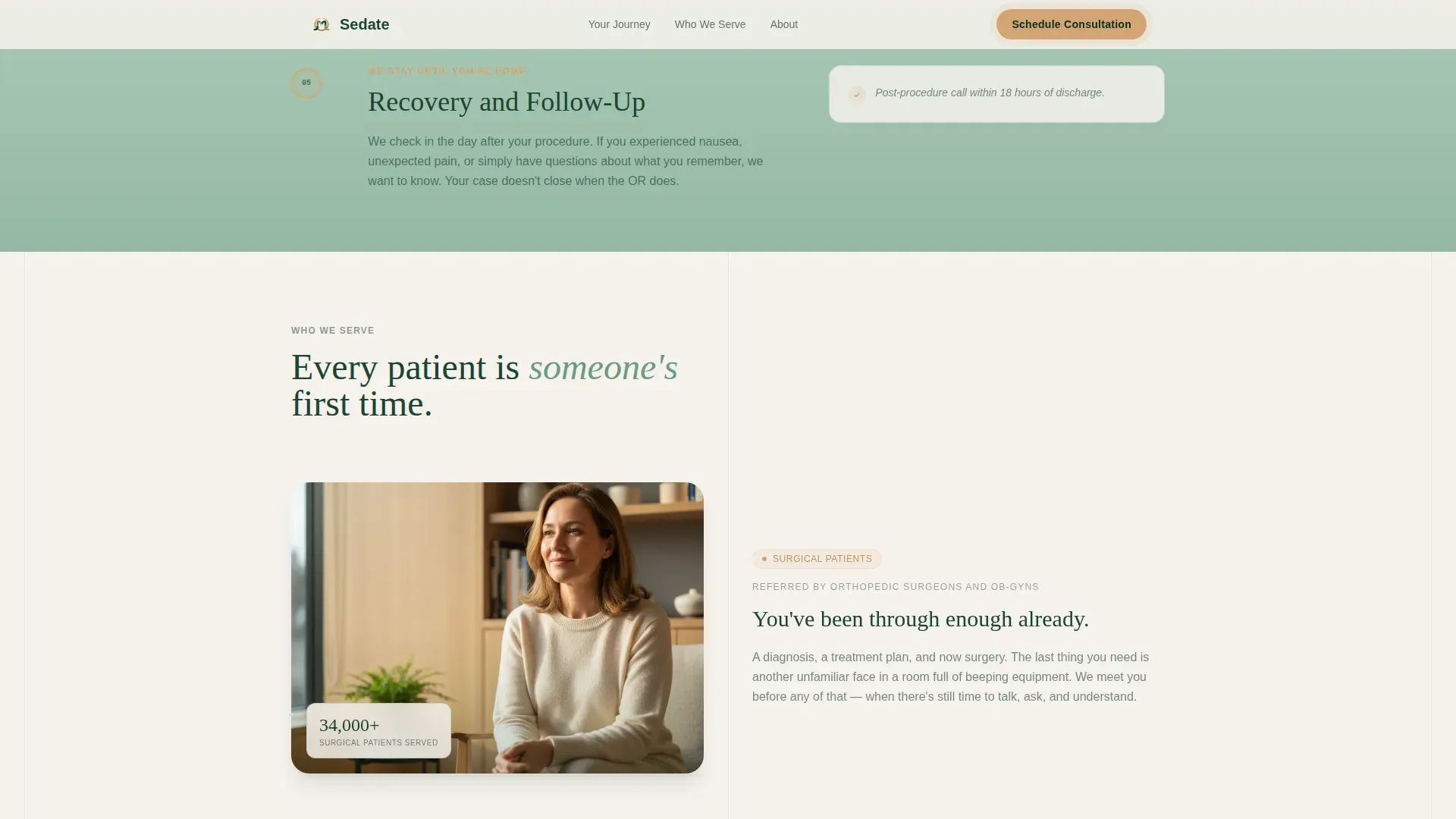 Anesthesiology Clinic Consultation Landing Page