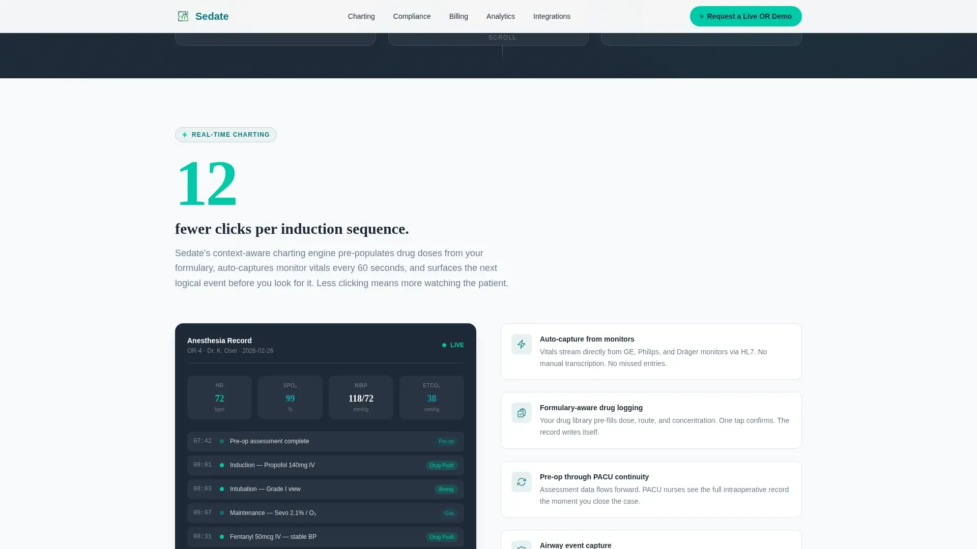 Anesthesiology EMR Landing Page Template