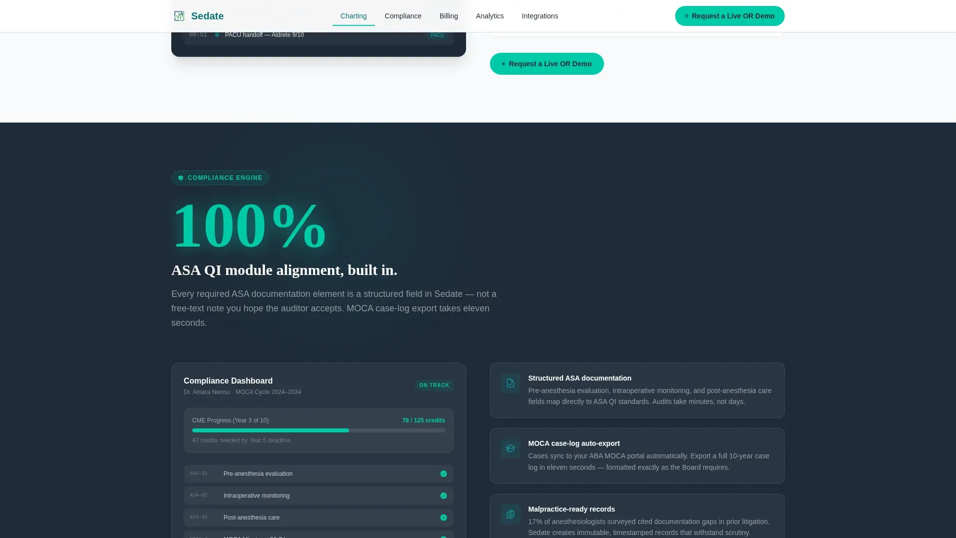 Anesthesiology EMR Landing Page Template