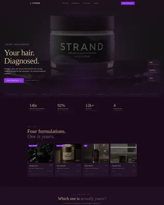 Hair Care Brand & Product Complete Professional Website Template