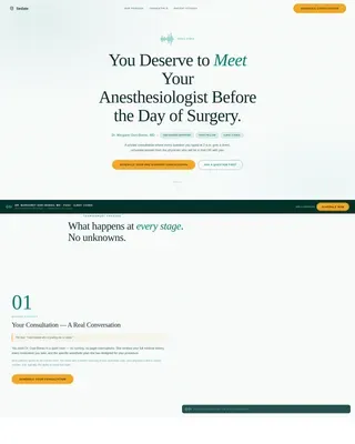 Private Anesthesiology Consultation Landing Page