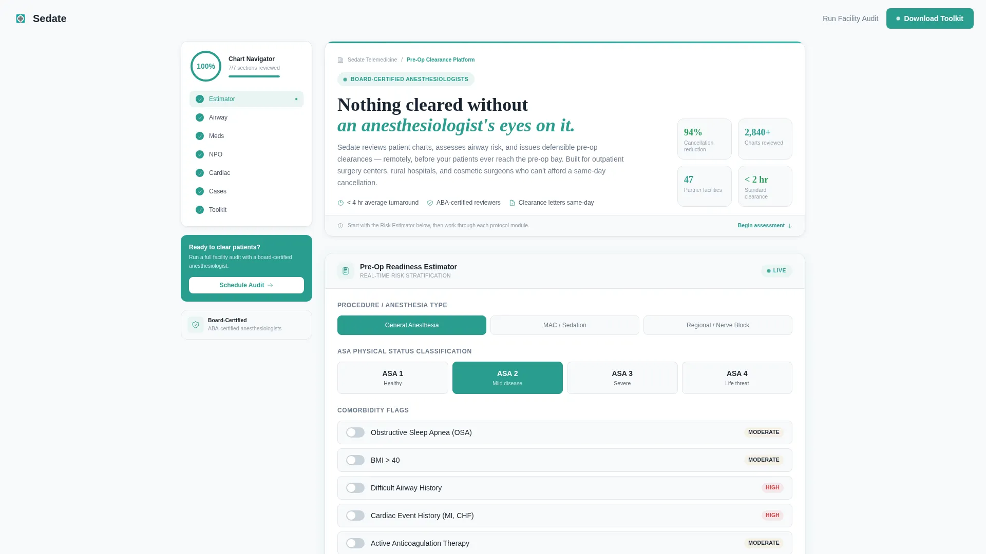 Anesthesiology Medicine Cost Calculator Website Template