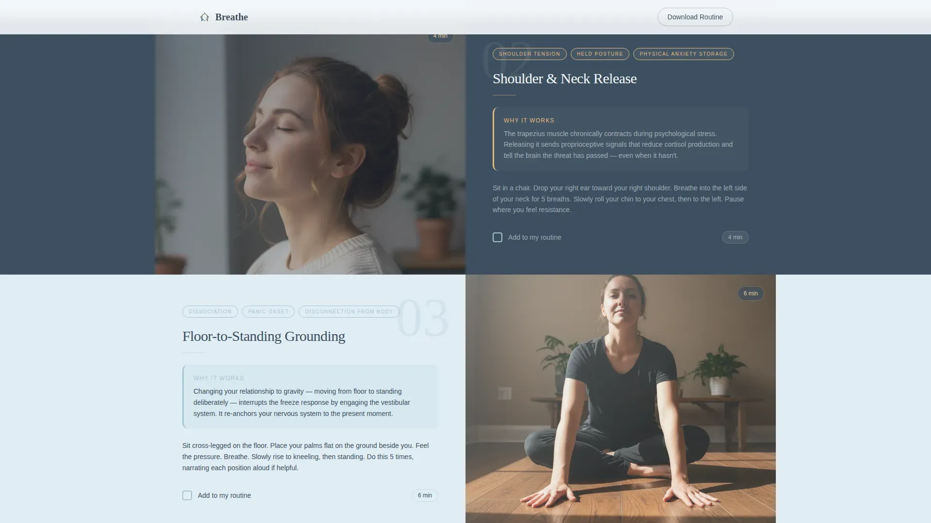 Anxiety Exercise Program Landing Page Template