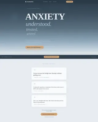 Anxiety Specialist Clinic Landing Page Template