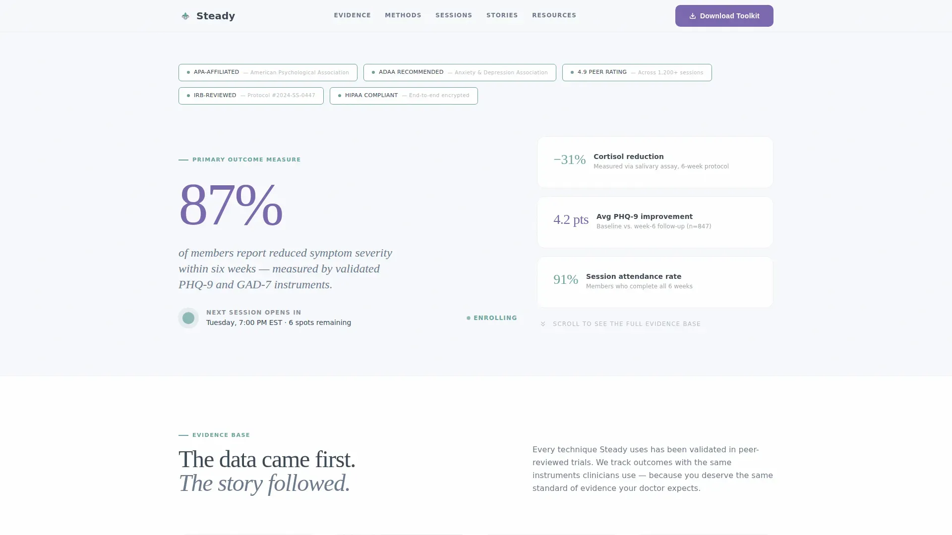 Anxiety Support Group Landing Page Template