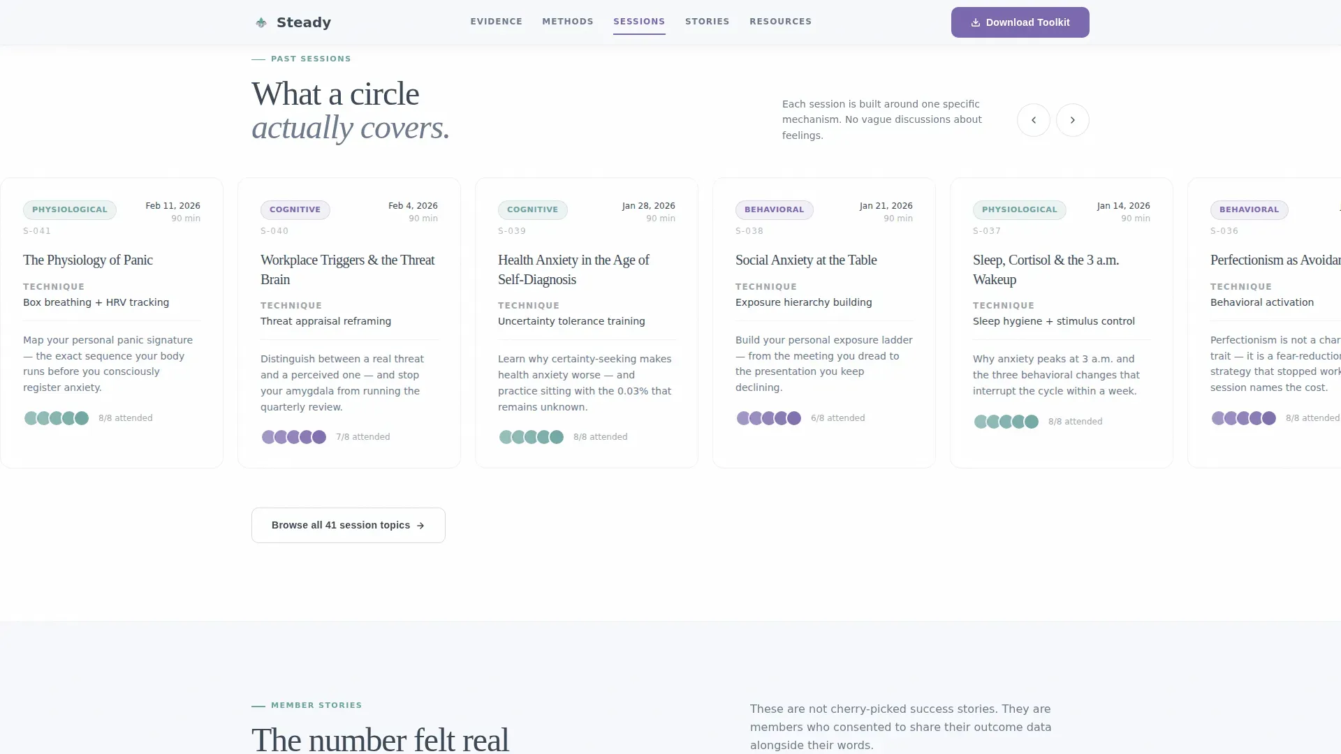 Anxiety Support Group Landing Page Template