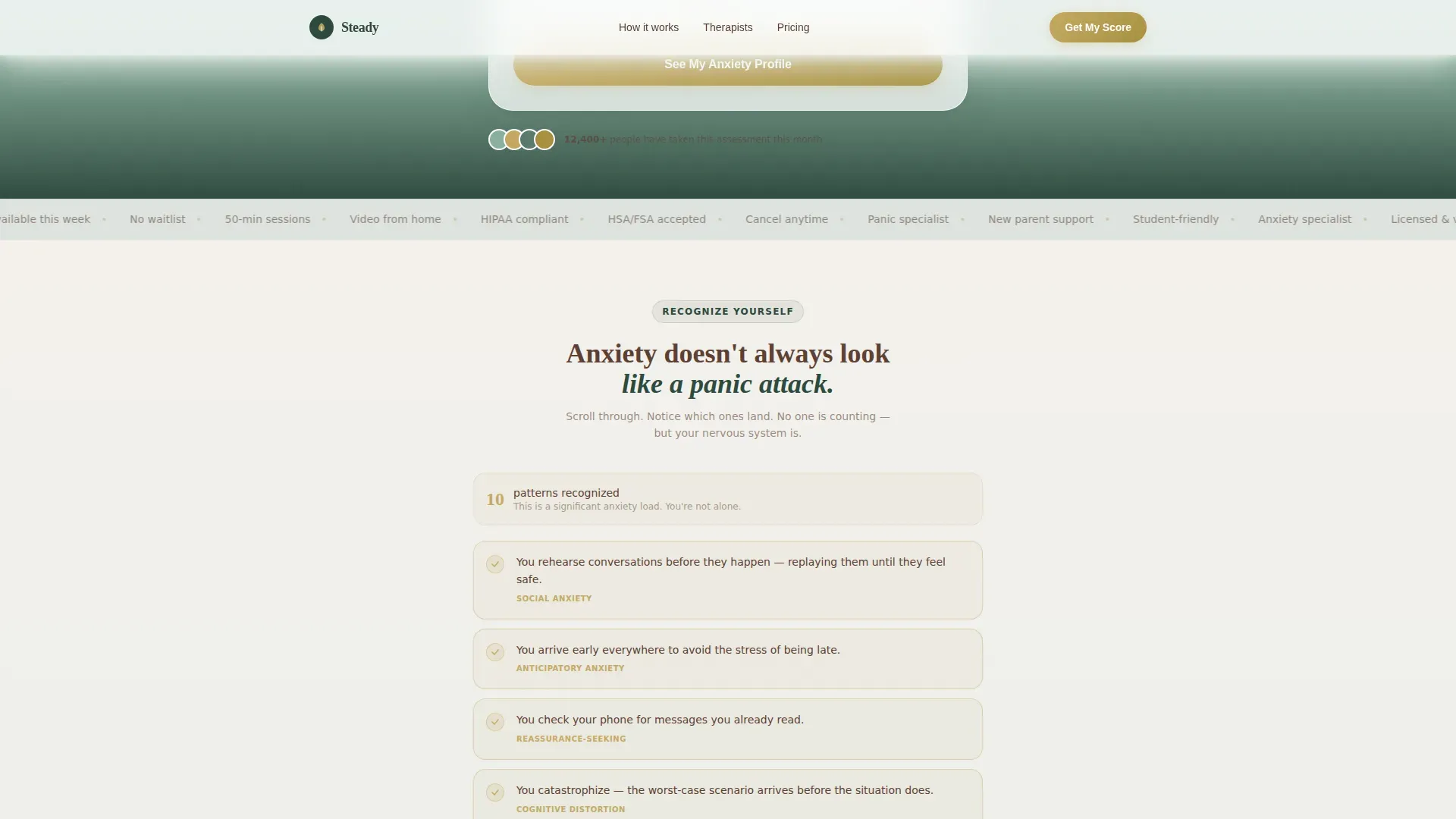 Anxiety Telehealth Landing Page Template