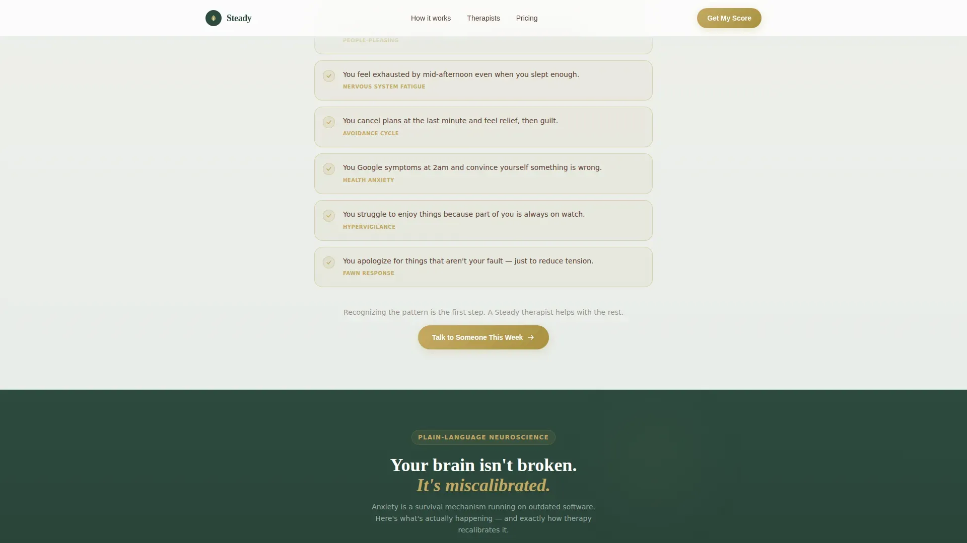 Anxiety Telehealth Landing Page Template