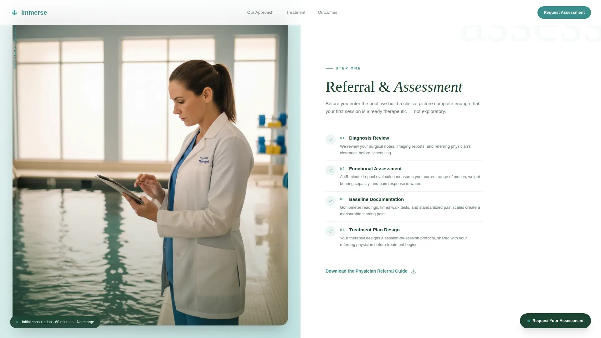 Aquatic Therapy Center Landing Page Template