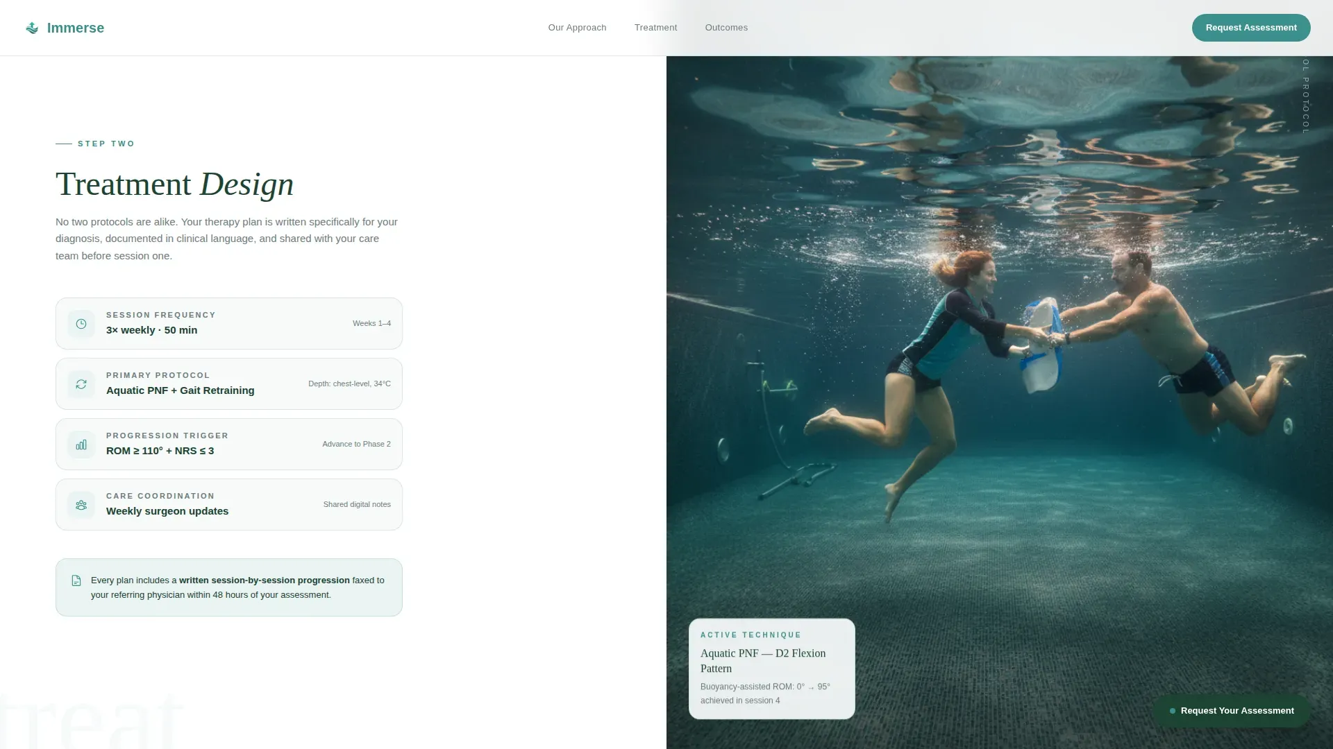 Aquatic Therapy Center Landing Page Template
