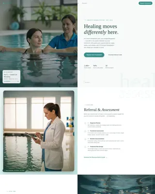 Aquatic Therapy Center Landing Page Template