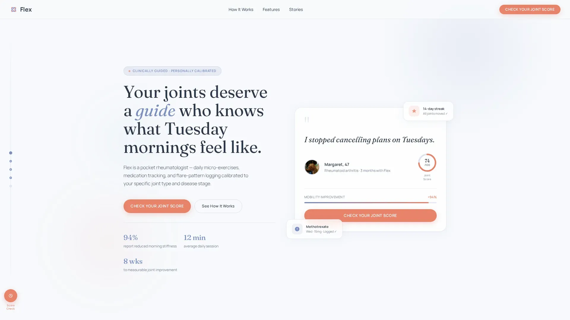 Arthritis Digital Therapy App Landing Page Template