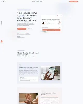 Arthritis Digital Therapy App Landing Page Template
