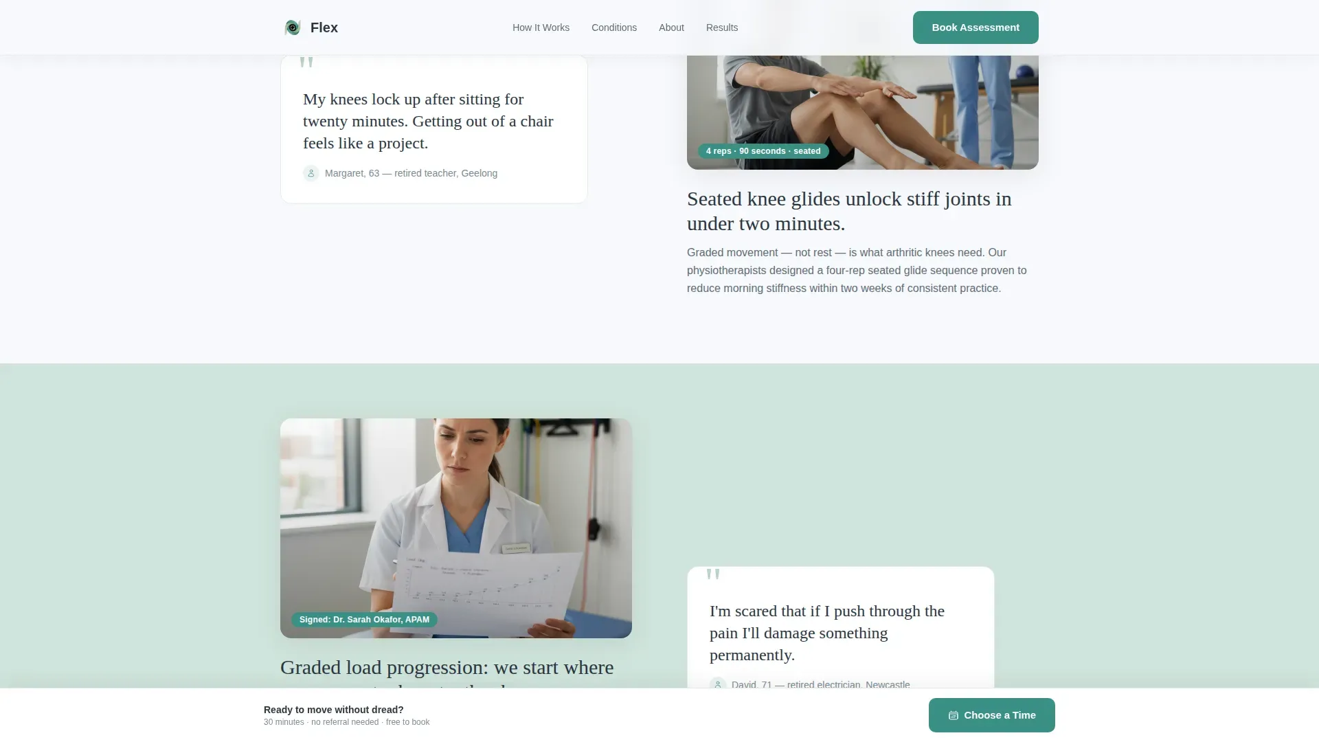 Arthritis Exercise Program Landing Page Template