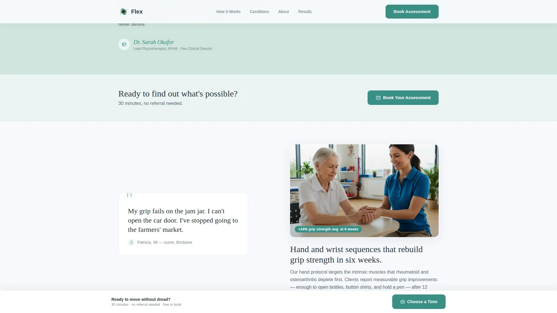 Arthritis Exercise Program Landing Page Template