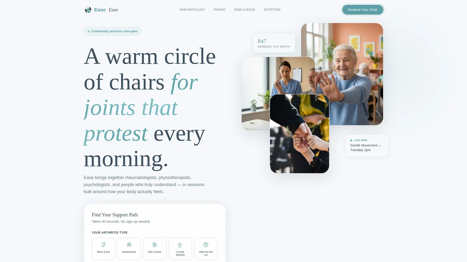 Support Groups Landing page Template
