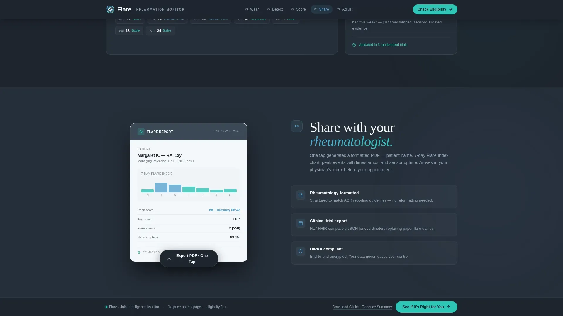 Arthritis Wearable Monitor Landing Page Template