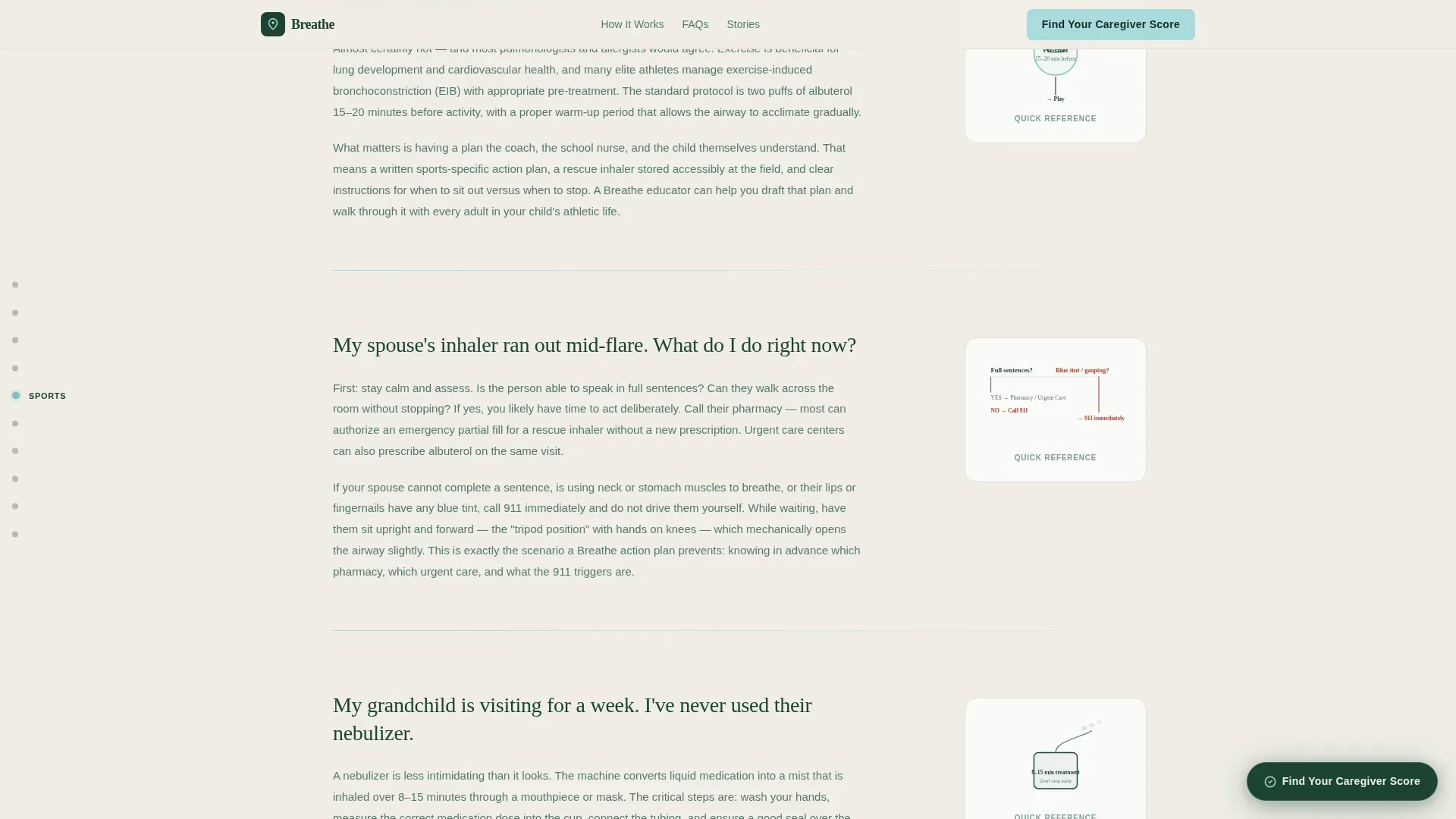 Asthma Caregiver Support Landing Page Template