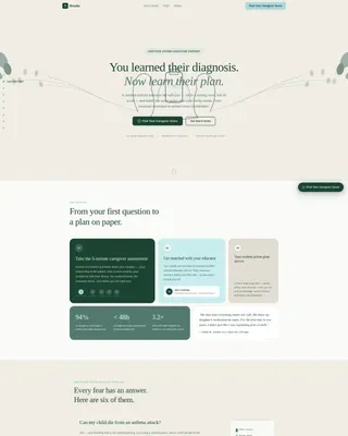 Asthma Caregiver Support Landing Page Template