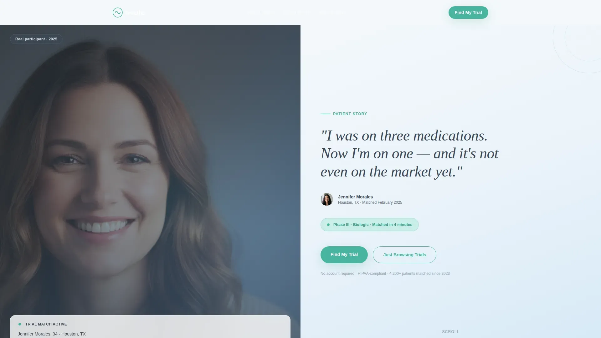 Asthma Clinical Trial Finder Landing Page Template