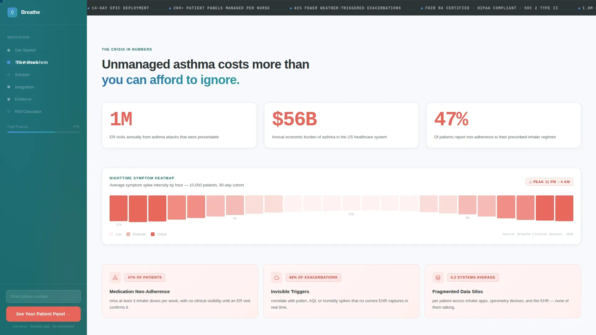 Asthma Digital Therapy Landing Page Template