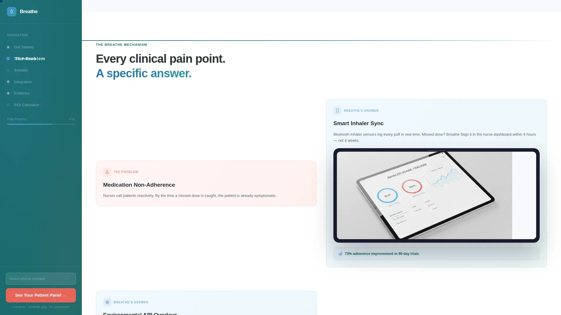 Asthma Digital Therapy Landing Page Template