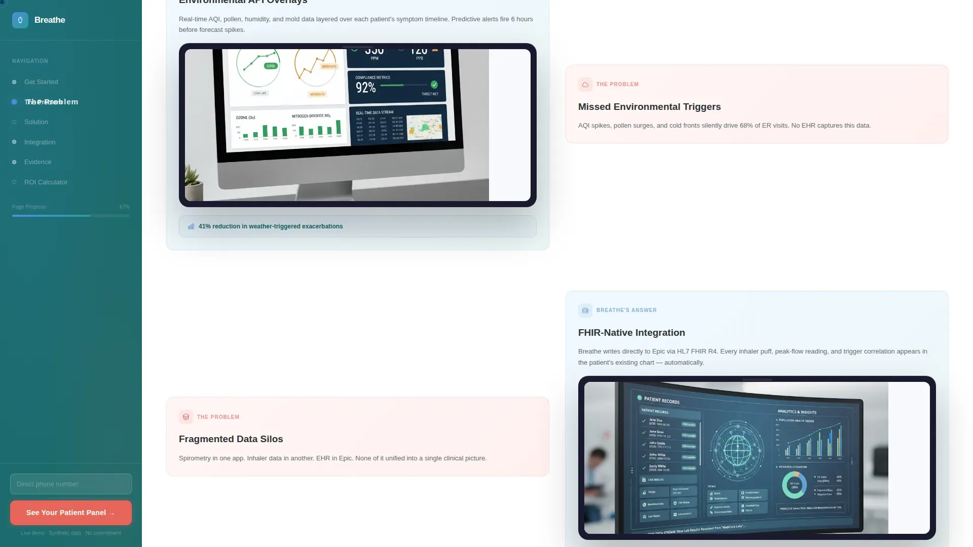 Asthma Digital Therapy Landing Page Template