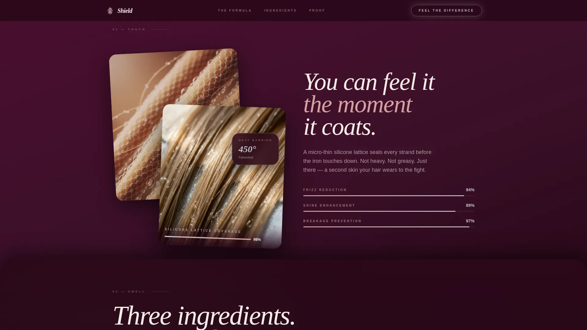 Hair Care Brand & Product Blog Website Template