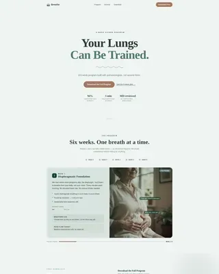 Asthma Exercise Program Landing Page Template