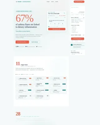Asthma Nutrition Diet Program Landing Page Template