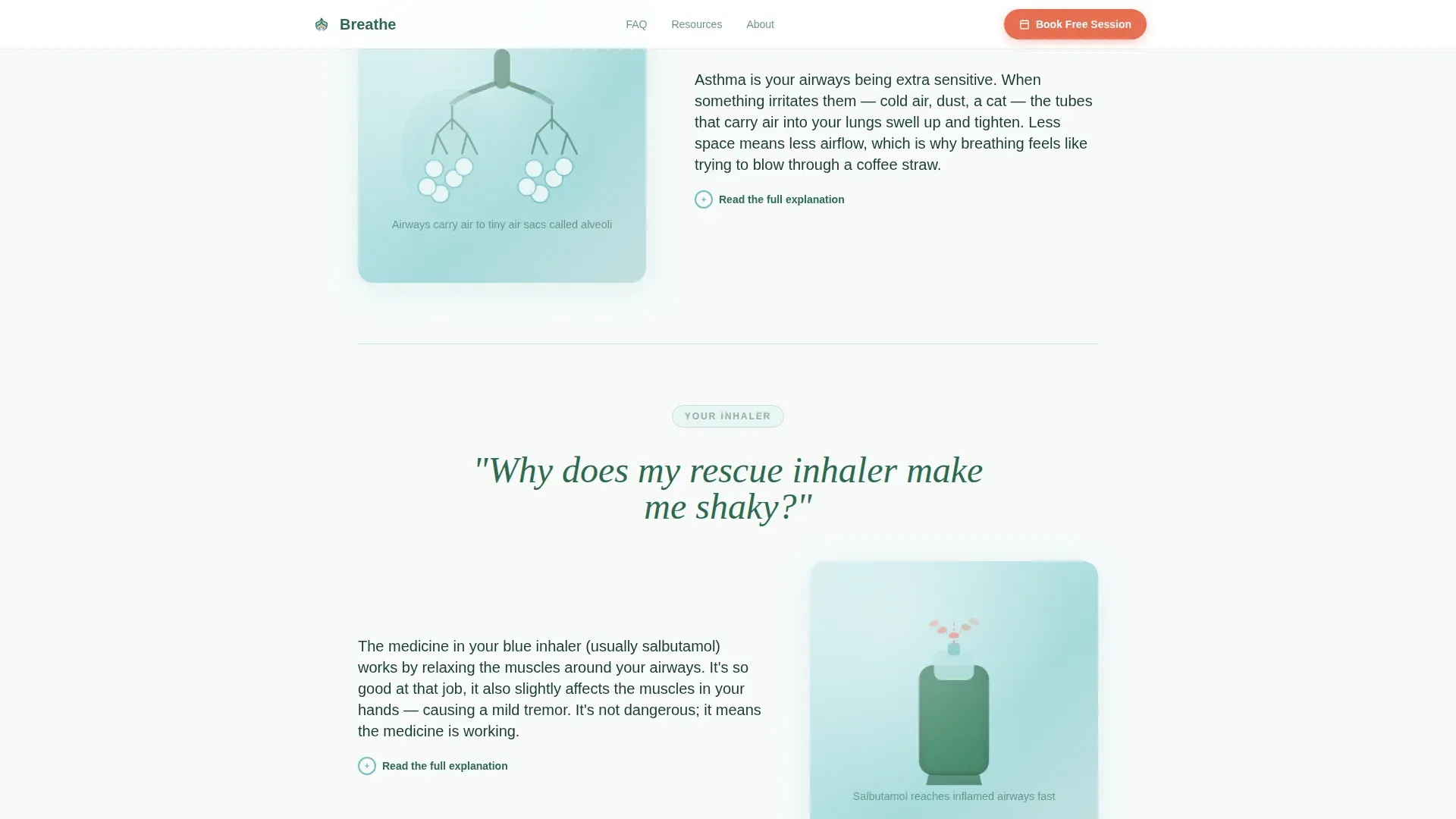Asthma Patient Education Landing Page Template