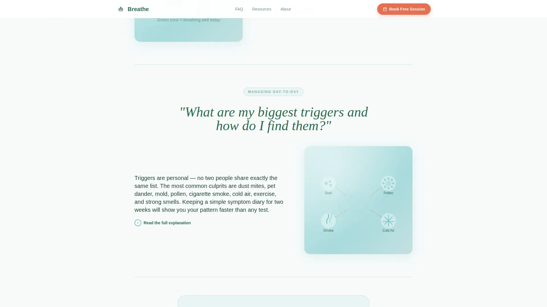 Asthma Patient Education Landing Page Template