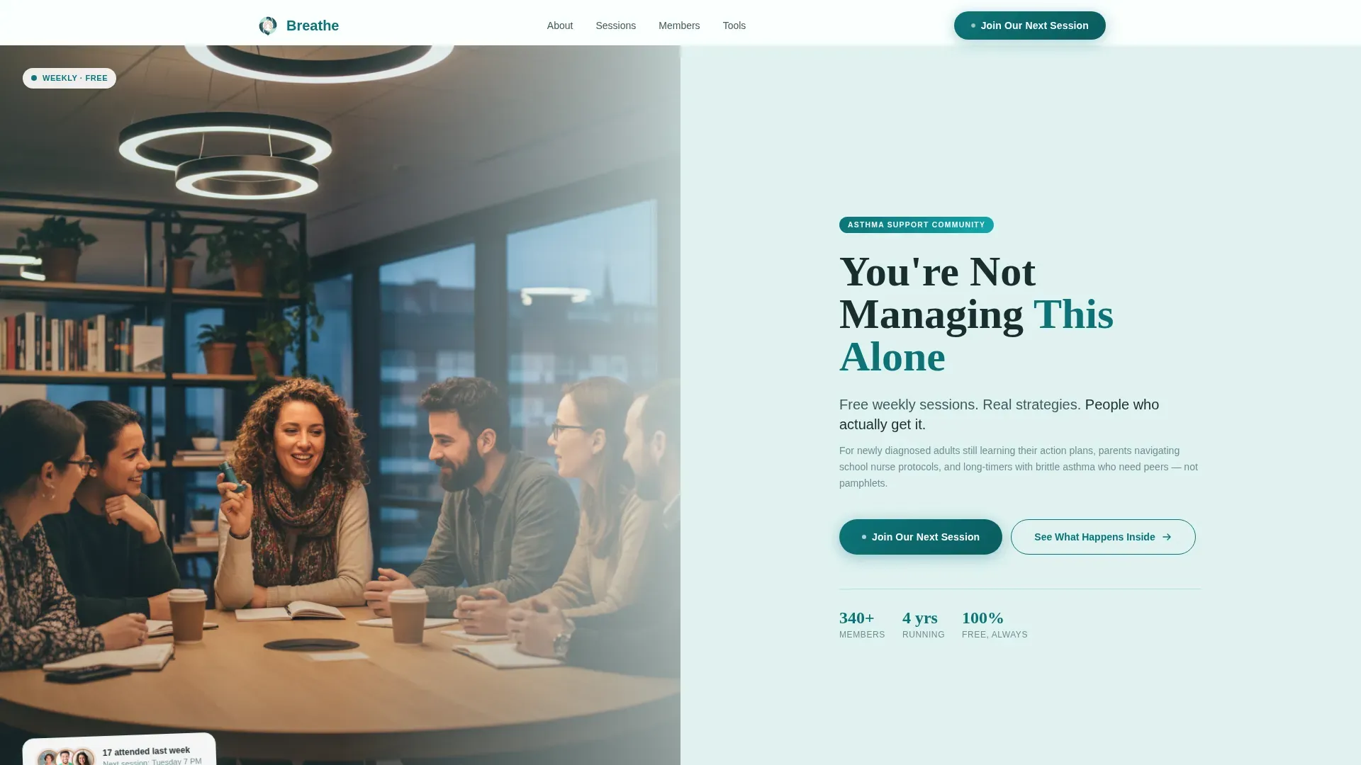 Peer Support Landing Page Template