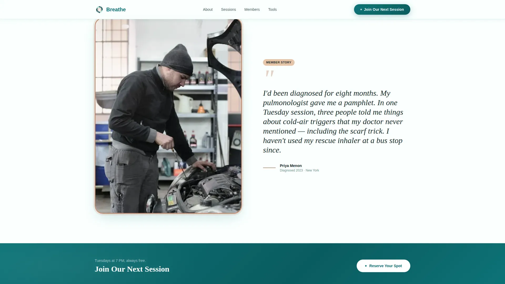 Peer Support Landing Page Template