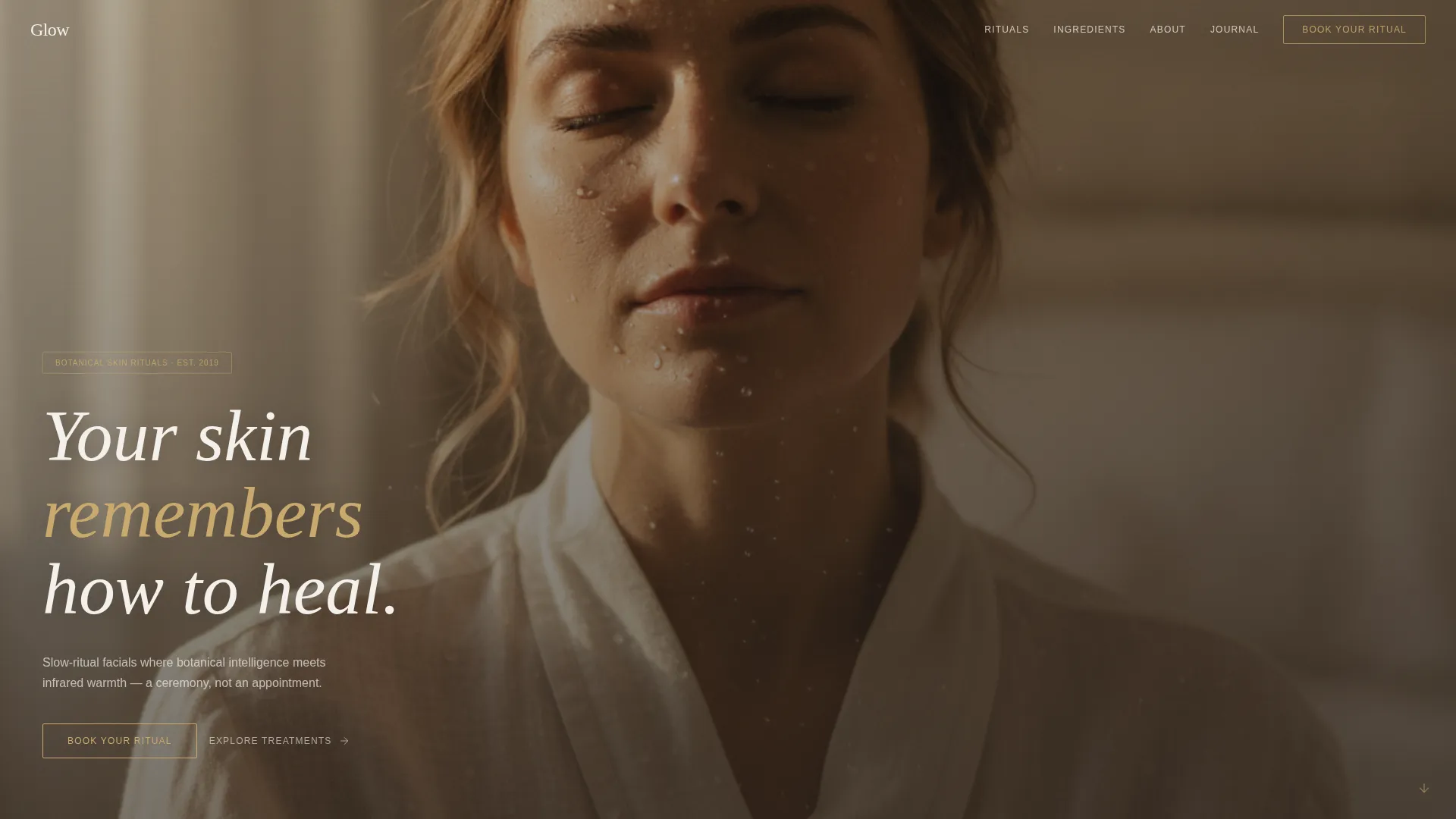 Wellness & Holistic Beauty Specialist Booking Website Template