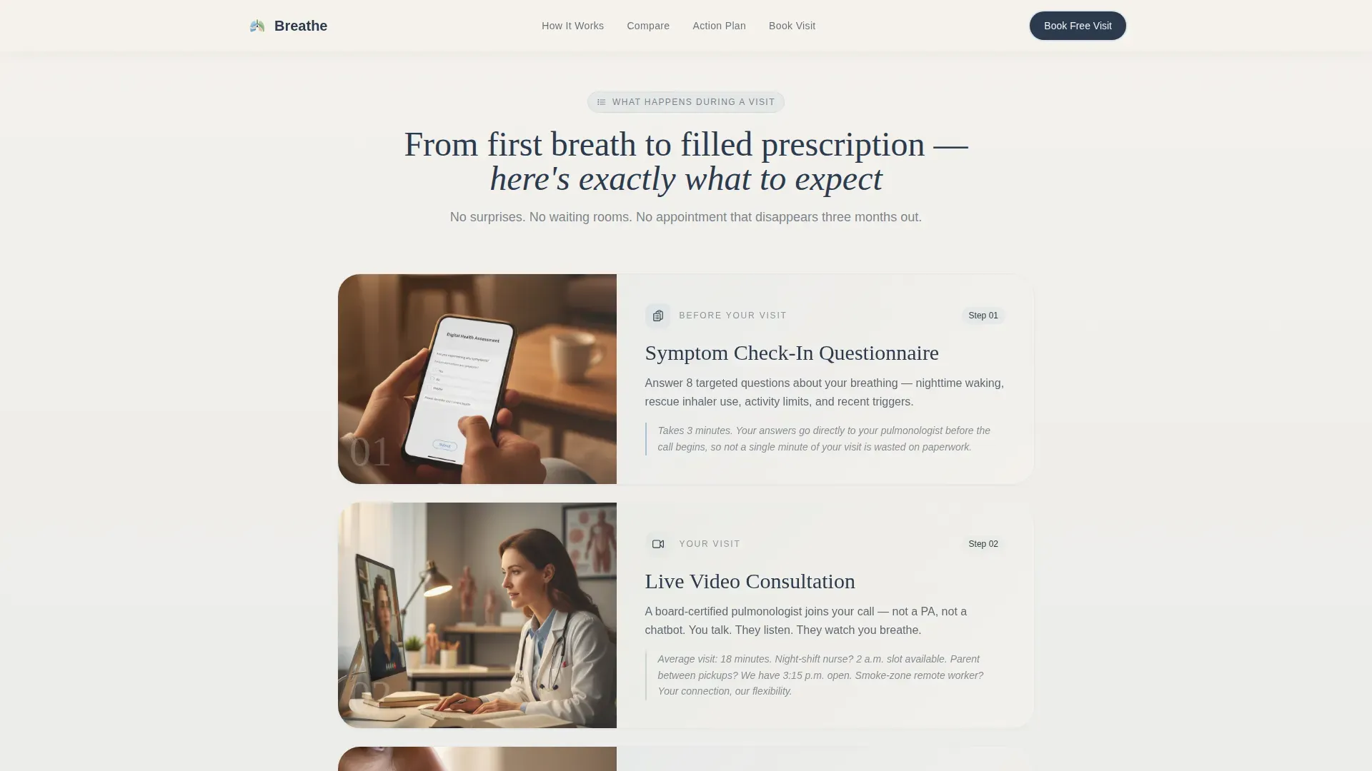 Asthma Telehealth Landing Page Template