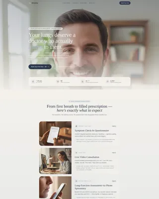 Asthma Telehealth Landing Page Template