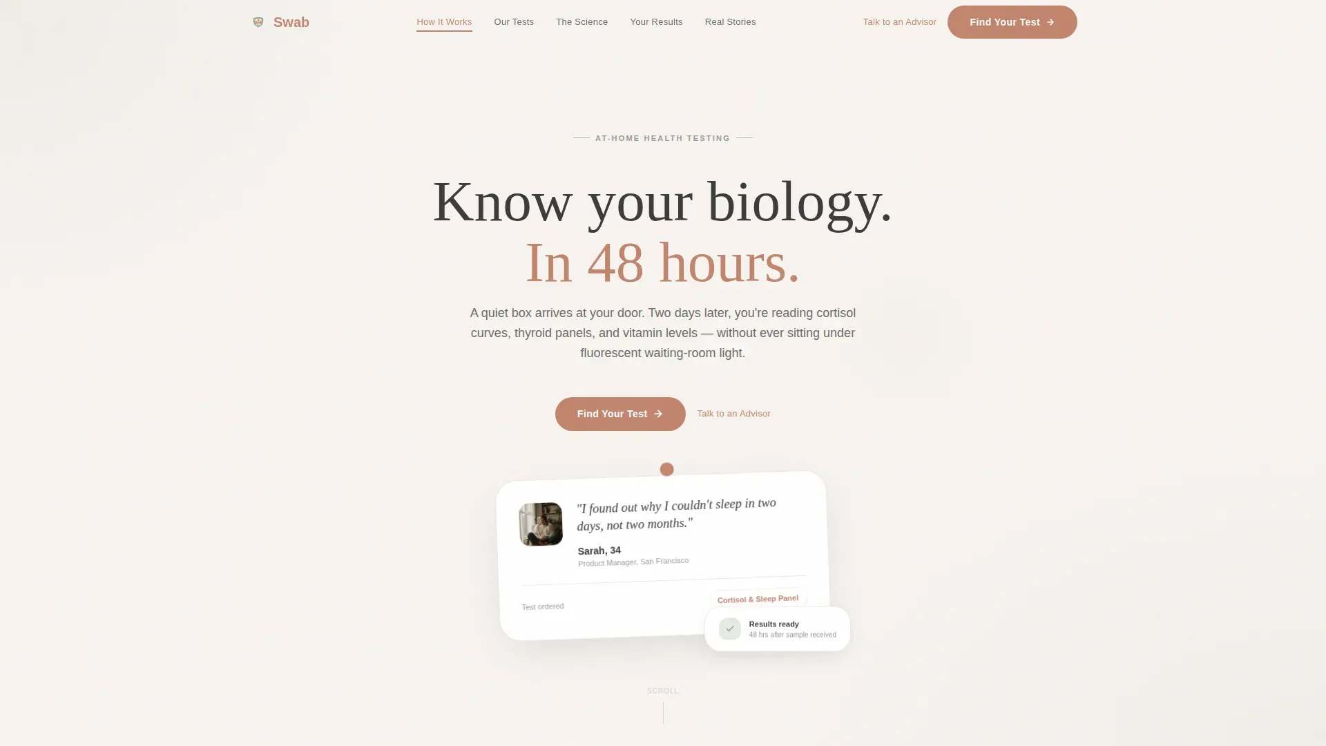 At-Home Health Testing Landing Page Template