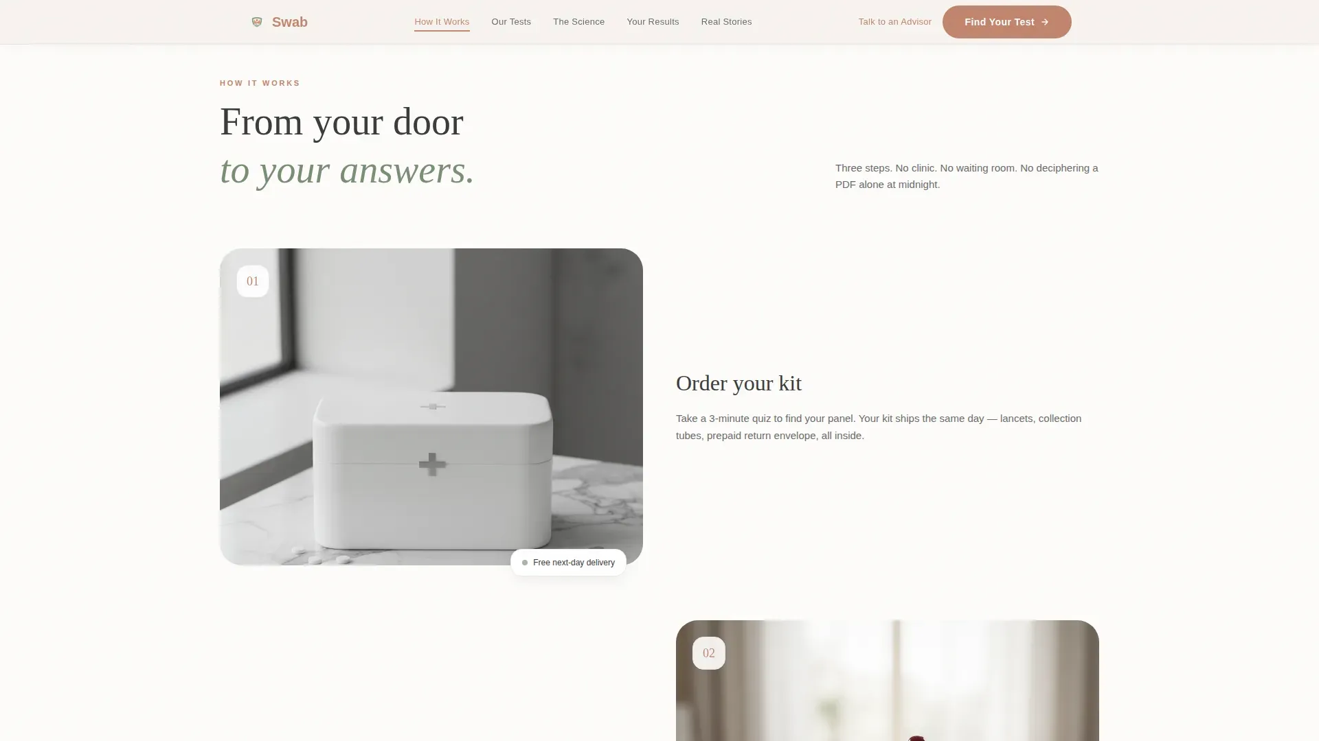 At-Home Health Testing Landing Page Template