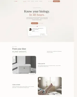 At-Home Health Testing Landing Page Template