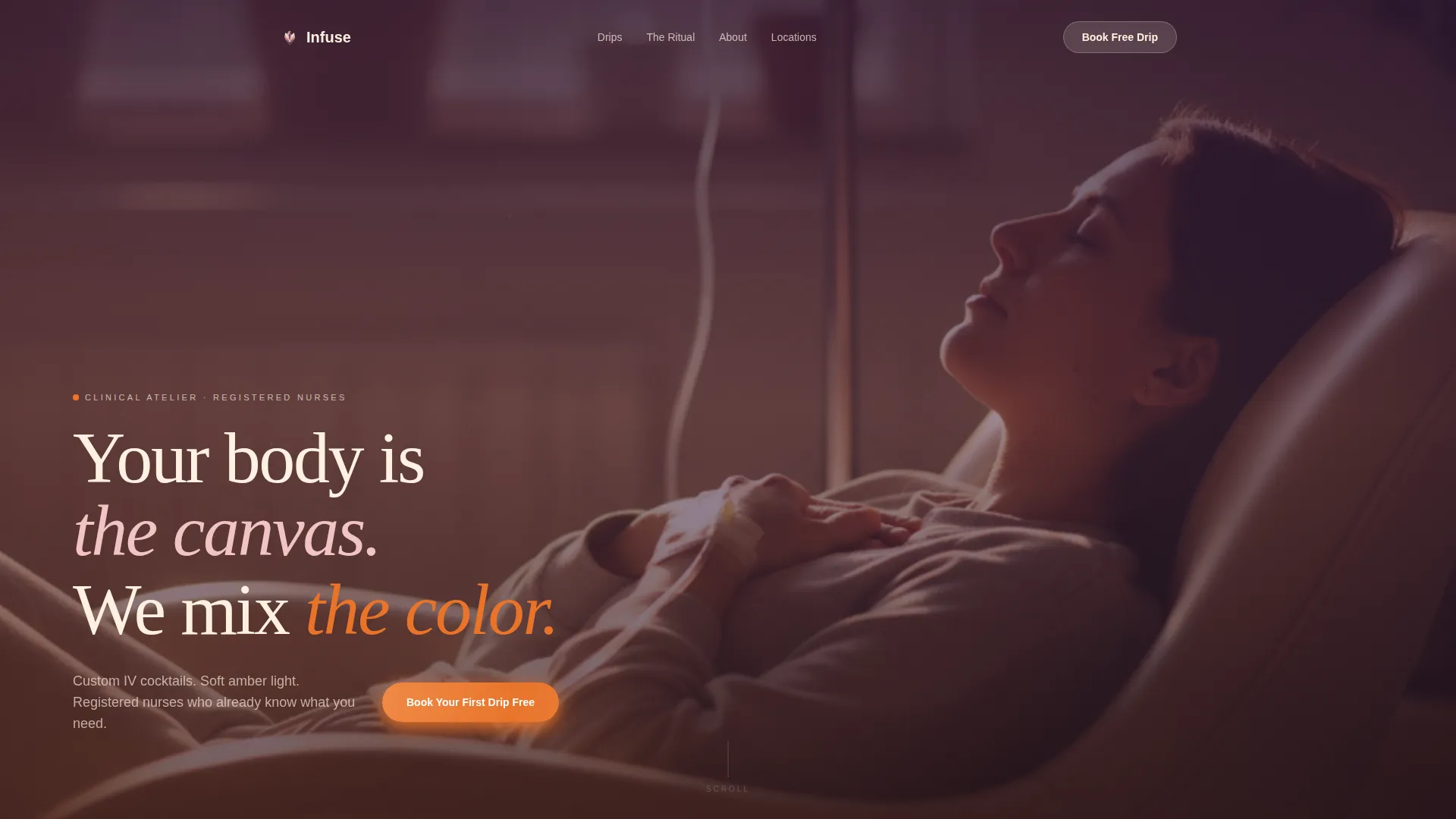 IV Drip Lounge Landing Page Template
