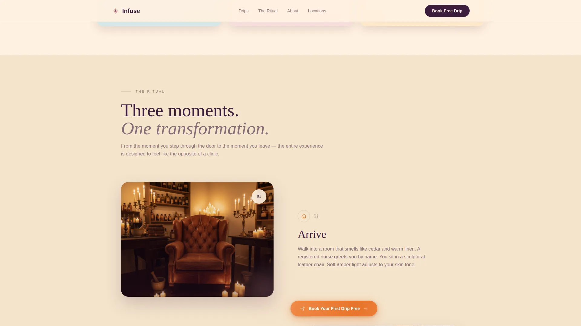 IV Drip Lounge Landing Page Template