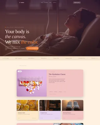 IV Drip Lounge Landing Page Template