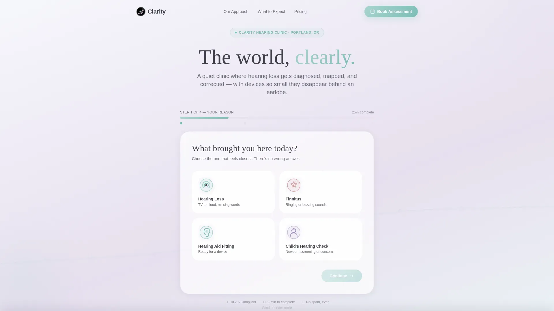 Audiology Clinic Landing page Template