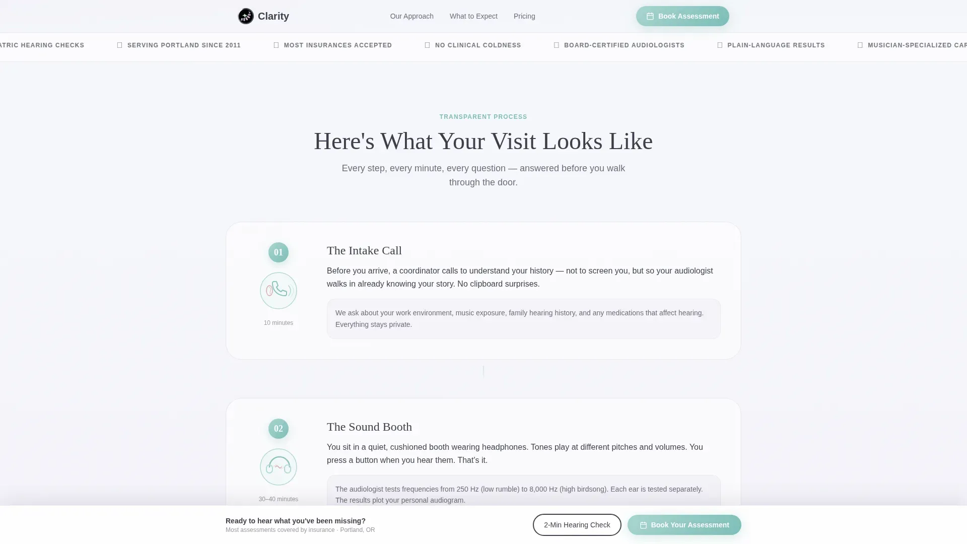 Audiology Clinic Landing page Template