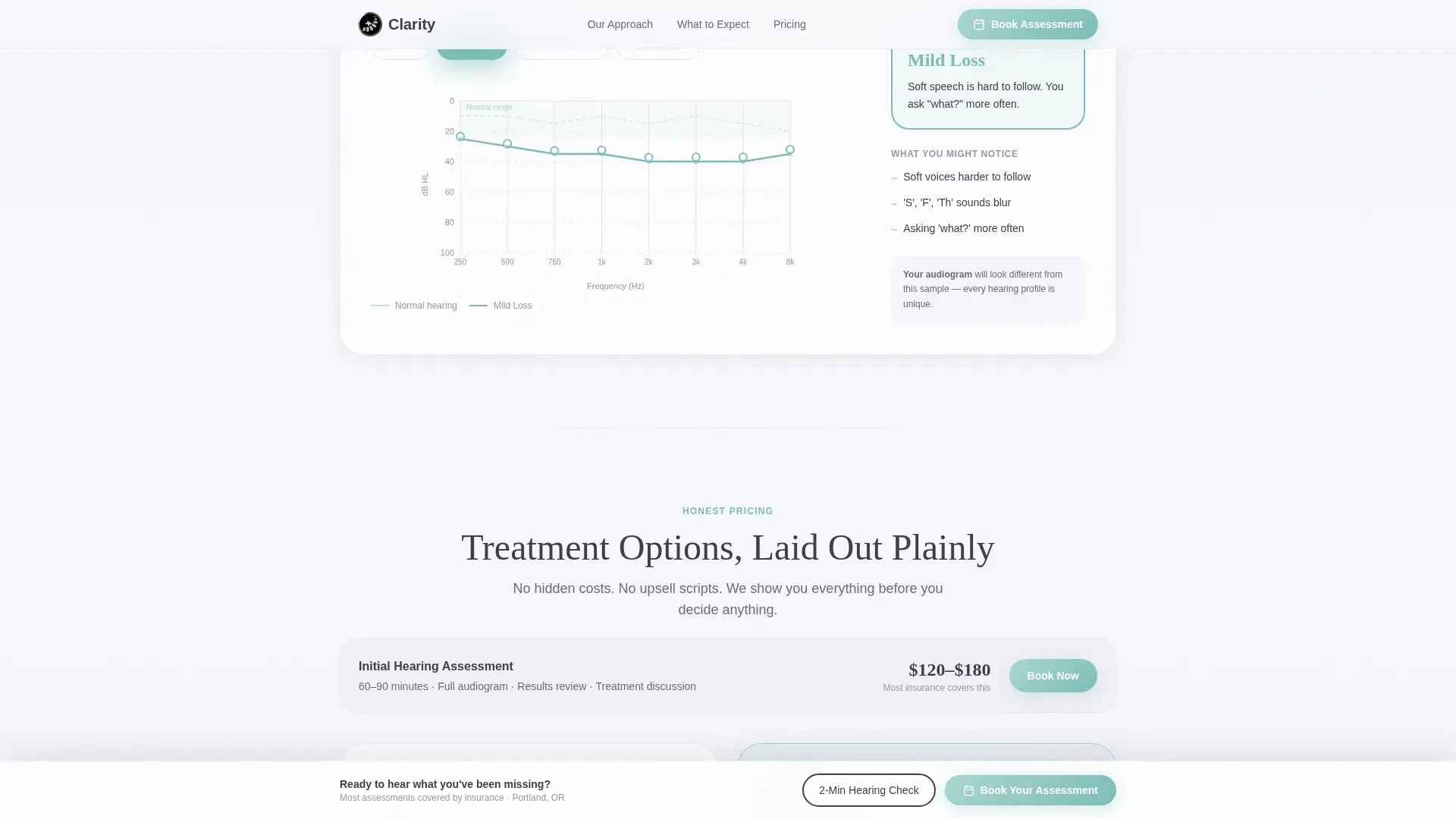 Audiology Clinic Landing page Template
